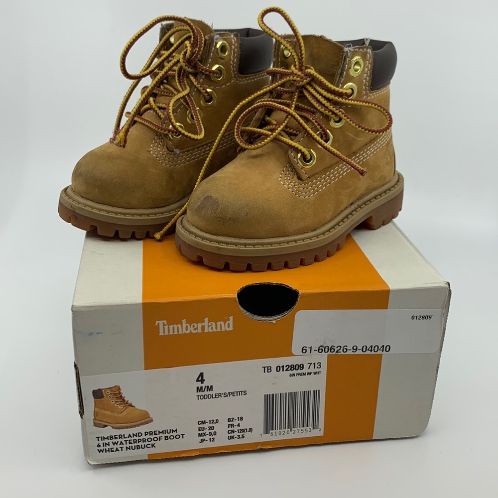 Timberland Wheat Nubuck Toddler Lace-Up Boots - Brown